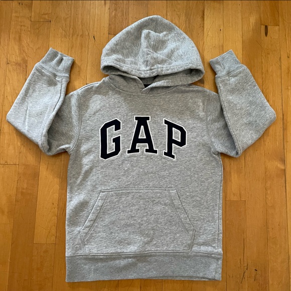 Gap Kids Gray Hoodie Size Medium / 8 Sweatshirt Pullover - Picture 6 of 12